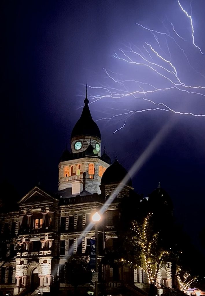 Lightning during "Rain" caught on camera